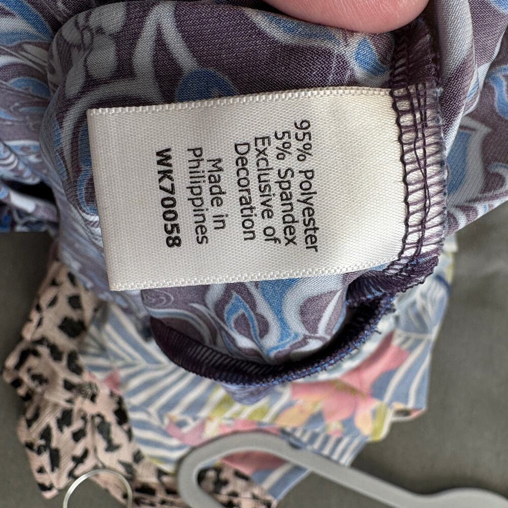 Wayward Grace sleeveless blue floral print dress size large boho resort chic - Picture 7 of 8